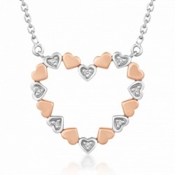 SOFIA DIAMONDS zlatý náhrdelník so srdiečkom a diamantom 0,02 ct...