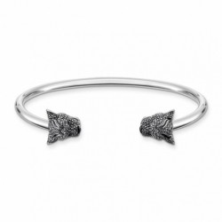 THOMAS SABO pevný strieborný náramok Black cat AR110-664-11
