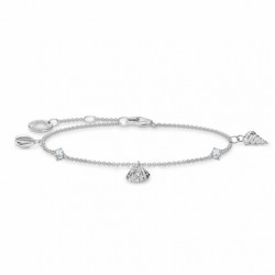 THOMAS SABO strieborný náramok Shells and white stones silver...