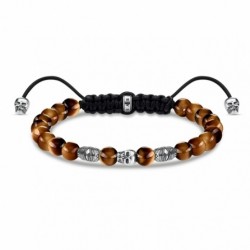 THOMAS SABO strieborný náramok Brown skull A1945-329-2