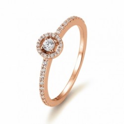 SOFIA DIAMONDS Prsteň 14 k ružové zlato s diamantmi 0,22 ct...