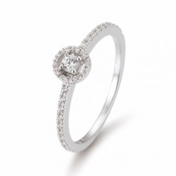 SOFIA DIAMONDS Prsteň 14 k biele zlato s diamantmi 0,22 ct...