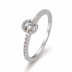 SOFIA DIAMONDS Prsteň 14 k biele zlato s diamantmi 0,22 ct...