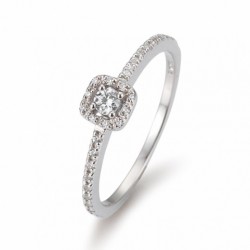 SOFIA DIAMONDS Prsteň 14 k biele zlato s diamantmi 0,22 ct...