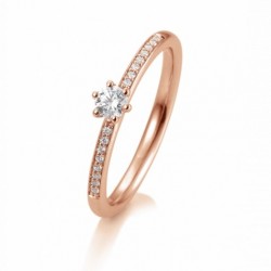 SOFIA DIAMONDS Prsteň 14 k ružové zlato s diamantmi 0,23 ct...