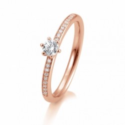 SOFIA DIAMONDS Prsteň 14 k ružové zlato s diamantmi 0,29 ct...