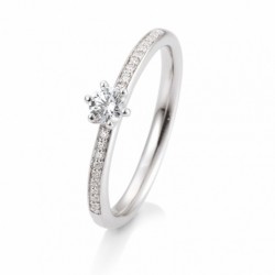 SOFIA DIAMONDS Prsteň 14 k biele zlato s diamantmi 0,29 ct...