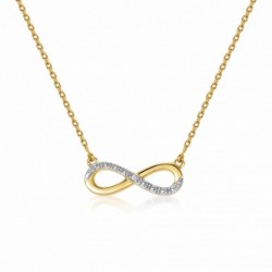 SOFIA DIAMONDS zlatý náhrdelník so symbolom nekonečna s diamantom...