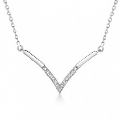 SOFIA zlatý náhrdelník v tvare "V" s diamantmi 0,059 ct GEMCS29408-23