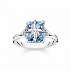 THOMAS SABO prsteň Blue stone with star TR2288-644-1