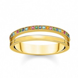 THOMAS SABO prsteň Ring double colored stones gold TR2316-488-7