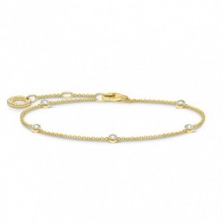 THOMAS SABO strieborný náramok White Stones gold A1999-414-14-L19v