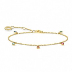 THOMAS SABO strieborný náramok Colourful stones gold A1998-488-7-L19v