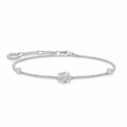 THOMAS SABO strieborný náramok Cloverleaf with stones...
