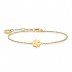 THOMAS SABO strieborný náramok Cloverleaf gold A1990-413-39-L19v