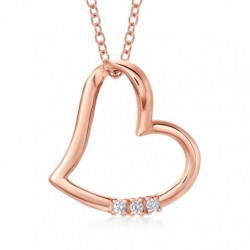 SOFIA DIAMONDS zlatý prívesok srdce s diamantom 0,03 ct...