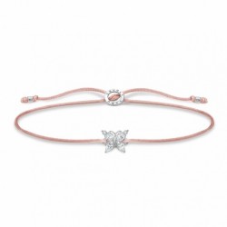 THOMAS SABO šnúrkový náramok Butterfly white stones LS117-401-19-L20V