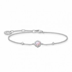 THOMAS SABO strieborný náramok Vintage shimmering pink opal colour...