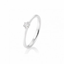 SOFIA DIAMONDS prsteň z bieleho zlata s diamantom 0,10 ct BE41/82144-W