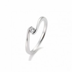 SOFIA DIAMONDS prsteň z bieleho zlata s diamantom 0,10 ct BE41/85940-W