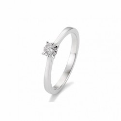 SOFIA DIAMONDS prsteň z bieleho zlata s diamantom 0,104 ct...