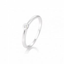 SOFIA DIAMONDS prsteň z bieleho zlata s diamantom 0,05 ct...