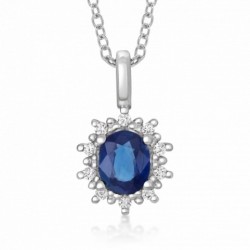 SOFIA DIAMONDS zlatý prívesok zafír s diamantmi PAK11937W