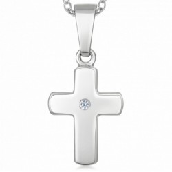SOFIA zlatý prívesok krížik s diamantom PAC301-061/W