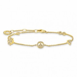 THOMAS SABO strieborný náramok Symbols gold A2039-414-14