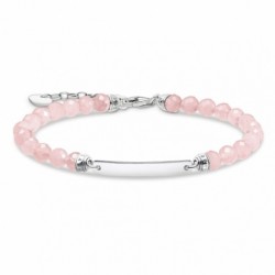 THOMAS SABO strieborný náramok Pink pearls silver A2042-637-9-L19V