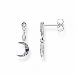 THOMAS SABO náušnice Royalty moon with stones silver H2204-945-7