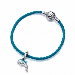 PANDORA kožený náramok Dolphin 598951C01+798947C01