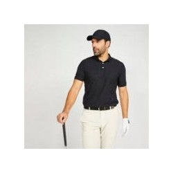 INESIS Pánska golfová polokošeľa s krátkym rukávom WW500 čierna XL