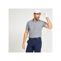 INESIS Pánska golfová polokošeľa s krátkym rukávom WW900 sivá šedá 2XL