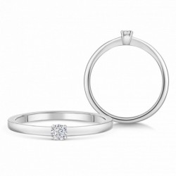 SOFIA DIAMONDS zlatý zásnubný prsteň s diamantom 0,10 ct BDRB00062WG