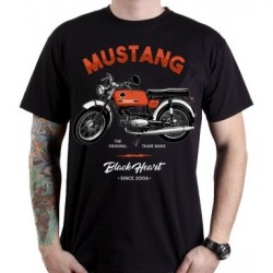 Tričko BLACK HEART Mustang čierna - L