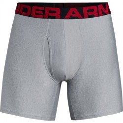 Pánske boxerky Under Armour Tech 6in 2 Pack Mod Gray Light Heather - S