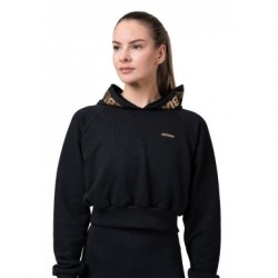 Dámska mikina Nebbia Golden Crop 824 Black - XS