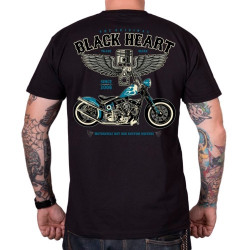 Tričko BLACK HEART Blue Chopper čierna - 3XL