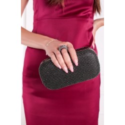 Čierna spoločenská clutch kabelka Rosa