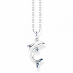 THOMAS SABO náhrdelník Dolphin with blue stones KE2144-644-1