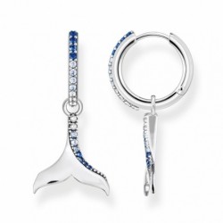 THOMAS SABO náušnice Tail fin with blue stones CR687-644-1