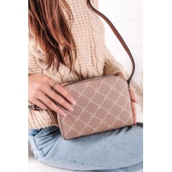 Béžovo-hnedá crossbody kabelka 30101