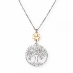 AMEN strieborný náhrdelník strom života s anjelom CLALABR3