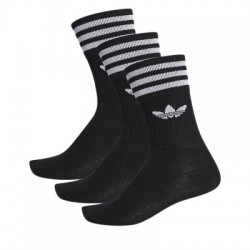 3 PACK-SOLID CREW SOCK BLACK/WHITE Čierna 39/42