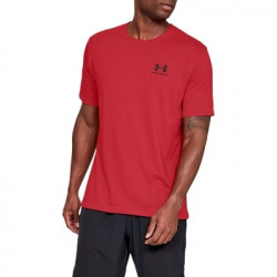 UNDER ARMOUR-SPORTSTYLE LEFT CHEST SS-RED Červená M