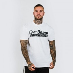 Gymbeam Tričko Stay Strong White  XL