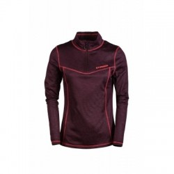 Dámska lyžiarska mikina s 1 2 zipsom FUNDANGO Vanda-398-aubergine