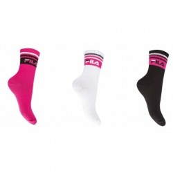 FILA-WOMEN-F6114N SOCKS 3-PACK-805 FLOWER Mix 39/42