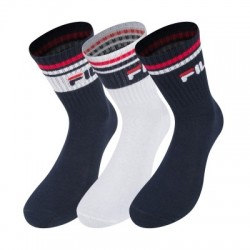 3 PACK-MEN-F6114N SOCKS-754 RED/WHITE/NAVY Mix 43/46